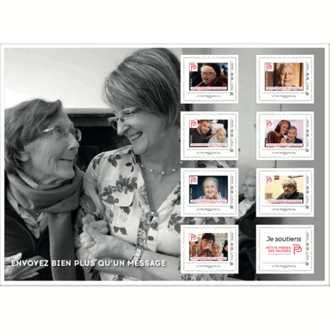 Carnet de 8 timbres solidaires PFP