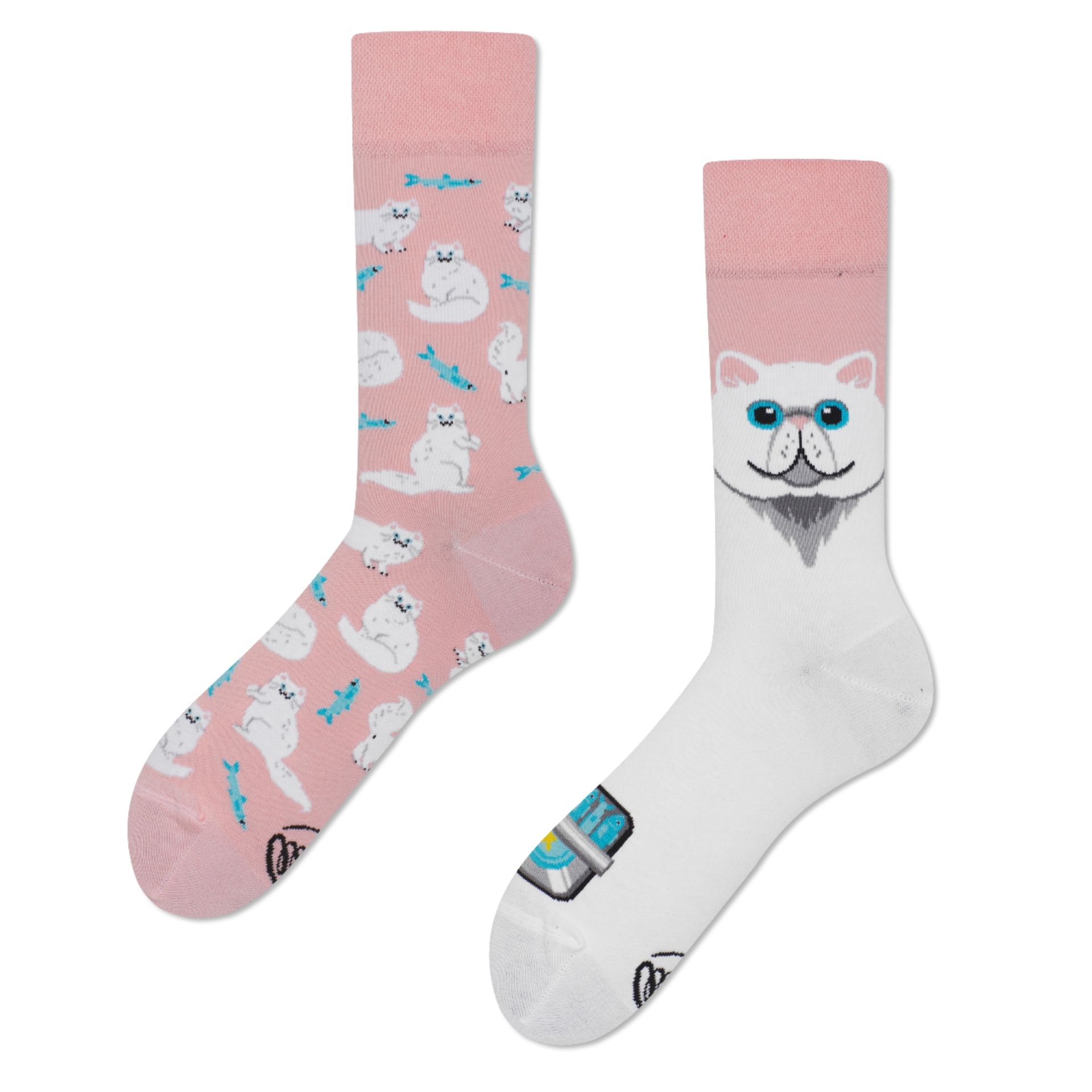 Chaussettes chat blanc