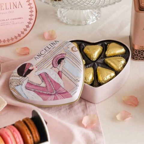 Boite coeurs pralinés au chocolat