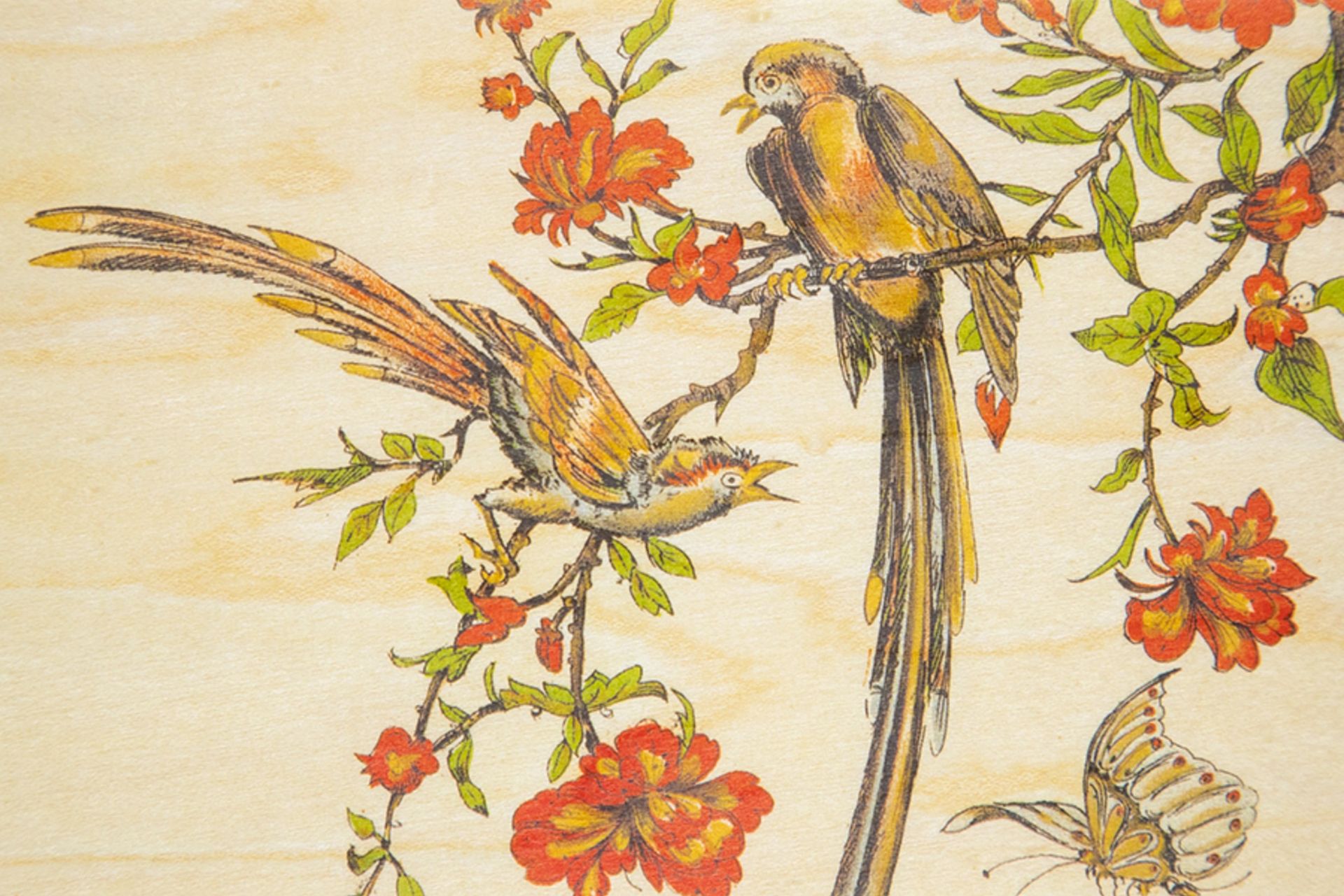 Carte en bois – Ornement 2 Birds
