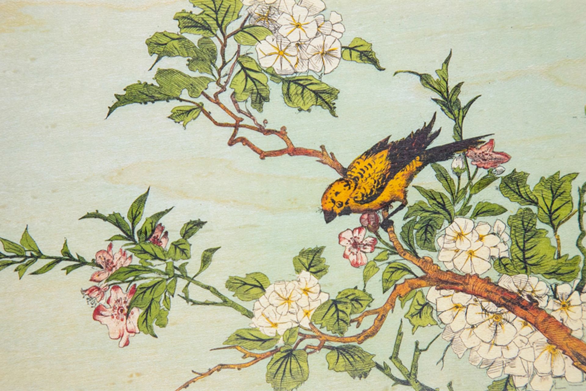Carte en bois – Ornements en Fleurs