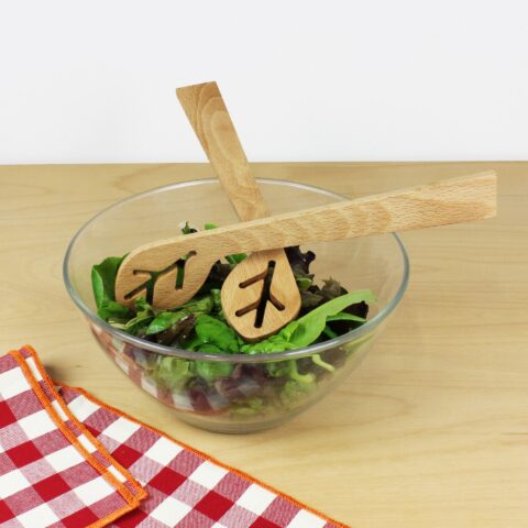 Couverts à salade en chêne