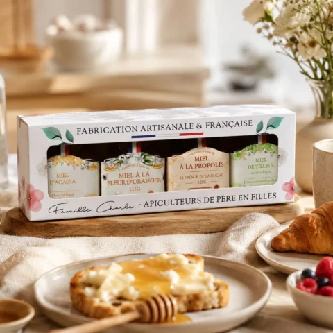 Coffret gourmand de 4 miels