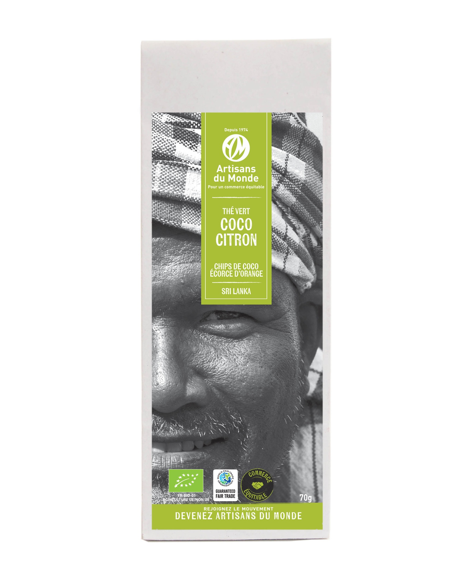 1576 – Thé Voyage – Thé vert Coco Citron vrac, 70g