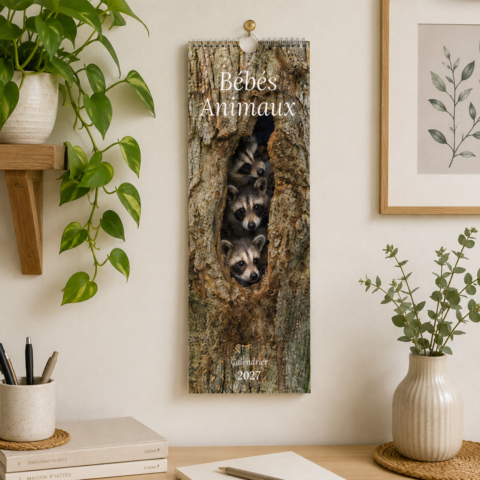 Calendrier long - Bébés animaux 2027