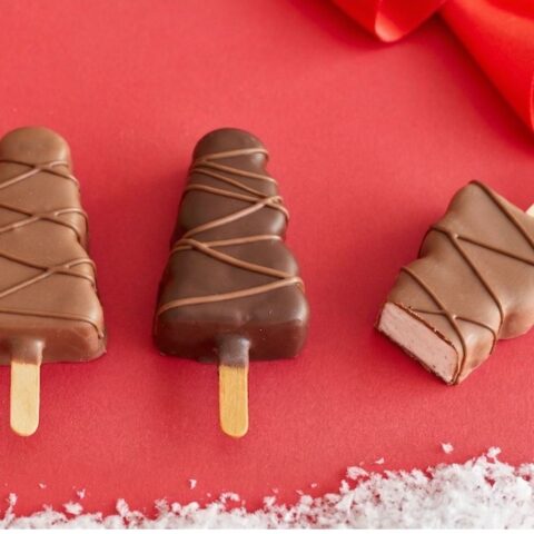 Coffret de 6 sapins de noël en guimauve au chocolat