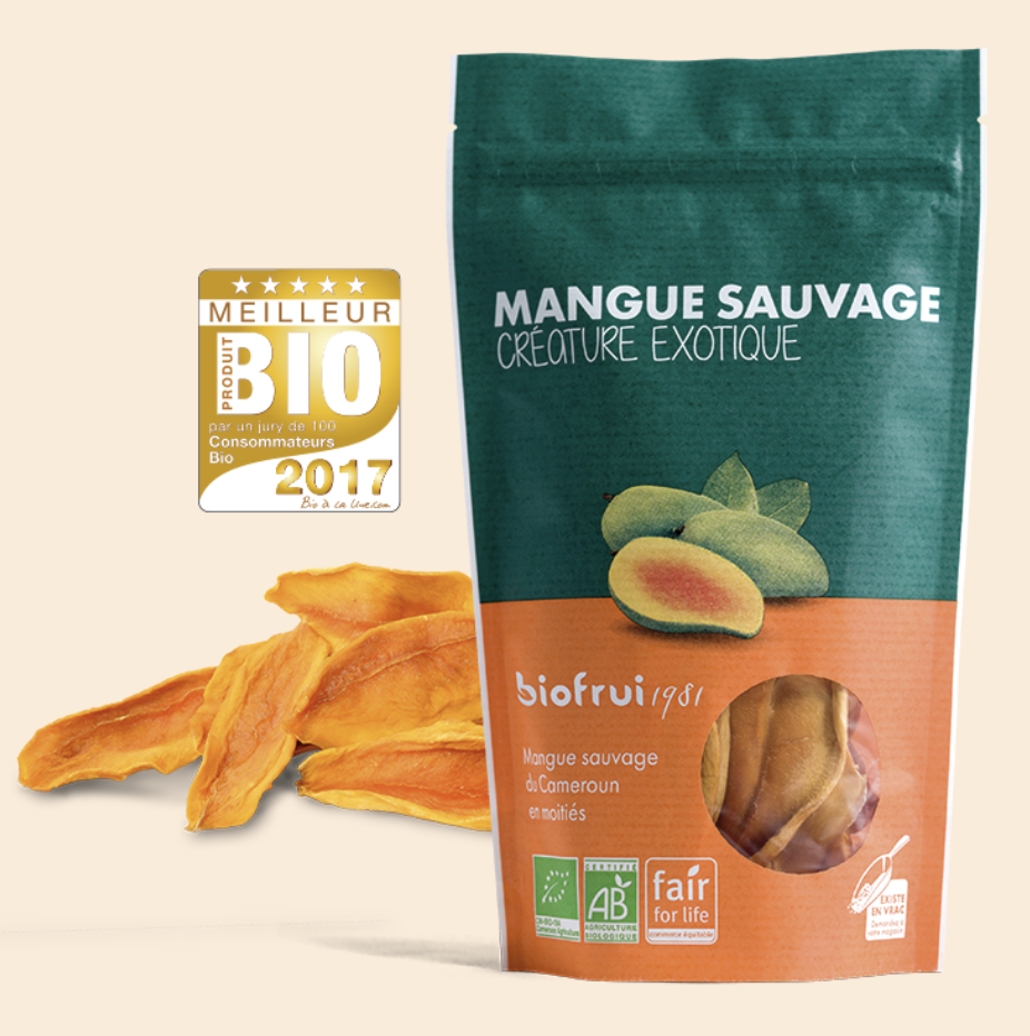 Mangue sauvage du Cameroun en moitiés bio et équitable – 100 g
