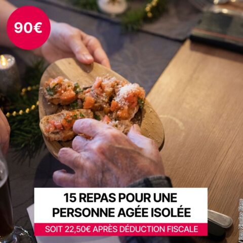 Don de 90 € - 15 repas pour des personnes agées